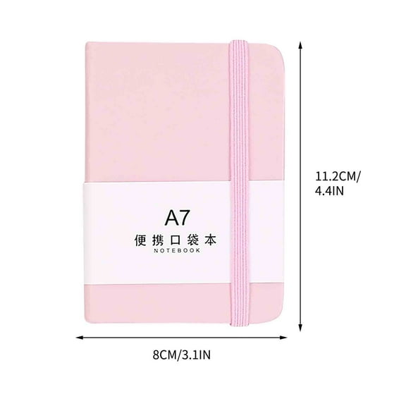 potrochi Lined Journal Notebook, A7 Leather Hardcover Pocket Notebook, A7 College Ruled Notebook, College Ruled Notebook,A7 Horizontal Notebook, 100 GSM Acid-Free Paper