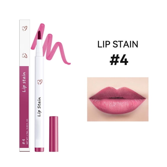 potrochi Lip Stain Liner Pen, Lip Tint Stain Lip Makeup Tattoo Pencil, Long lasting Waterproof Lip Stain, Precise Chisel Tip Smooth,Women's Day Makeup Gift for Women, D
