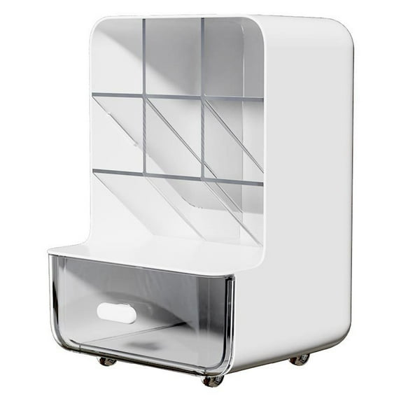 potrochi Makeup Organizer Skincare Organizer with Drawer, Makeup Brush organizer, Cosmetics Storage for skincare, Vanity, Makeup Holder Rack for Vanity Countertop and Bathroom