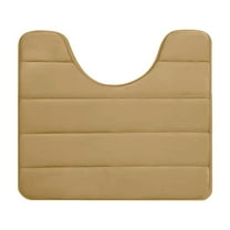 potrochi Memory Foam Toilet Bath Mat U-Shaped, Commode Contour Rug, Soft and Comfortable, Super Water Absorbent, Non-Slip, Thick, Machine Wash Bathroom Commode Contour Rug