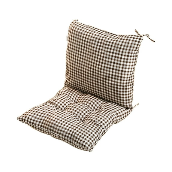 potrochi Outdoor Chair Cushion, Indoor/Outdoor Solid Back 1 Piece Square Corner Chair Cushion with Ties, Deep Seat, Weather, and Fade Resistant, Chair Cushions for Dining Chairs