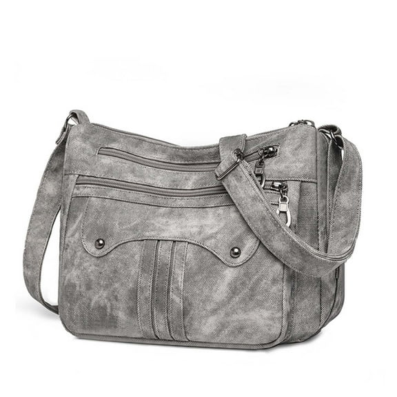 potrochi Purses and Handbags Women Fashion Tote Bag Shoulder Bags Top Handle Satchel Purses Washed Synthetic Leather Handbag Handbags for Womens Roomy Casual Shoulder Bags