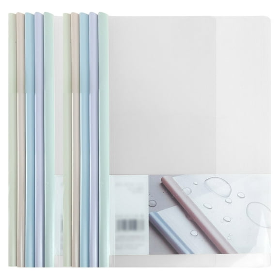 potrochi Report Covers with Sliding Bar, Clear Report Covers with Sliding Bars, Clear Report Covers for A4 and Letter Size Paper, Resume Covers Presentation Folders File Document Binder