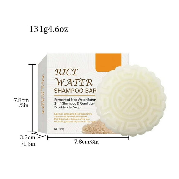 potrochi Shampoo Bar Soap, Rice Shampoo Soap Hair Care Soap Moisturizing And Hair Nourishing Soap