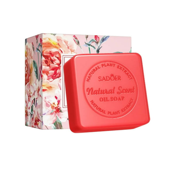 potrochi Soap Bar With Rose Essential Oil, Natural Bathing Soap, Rose Clean Bar Soap, Moisturizing Bath Bar Soap for Exfoliating, Deep Cleansing, Sooth & Heal, Improves Skin Texture