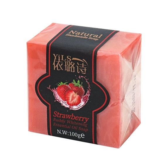potrochi Strawberry Soap, Deep Cleaning Moisturizing Essential Oil Soap, Natural Plant Essential Oil Soap Bar, Moisturizes And Nourishes The Skin, Leaving Smooth And Supple, Non Stimuli