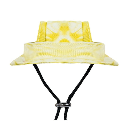 potrochi Tie Dye Dog Hat with Ear Hole Round Brim Dog Puppy Cat Sun Hat Bucket Hat Outdoor Sun Protection Pet Caps for Small Medium Cats Dogs Kitten