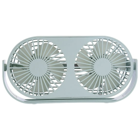 potrochi Twin Window Desk Fan 360¡ã Rotation USB Charging Double Head Fan Low Noise Grid Design Mini Desk Fan USB for Outdoor,Double Fan, Indoor, Commute, Office, Travel, Double Fan