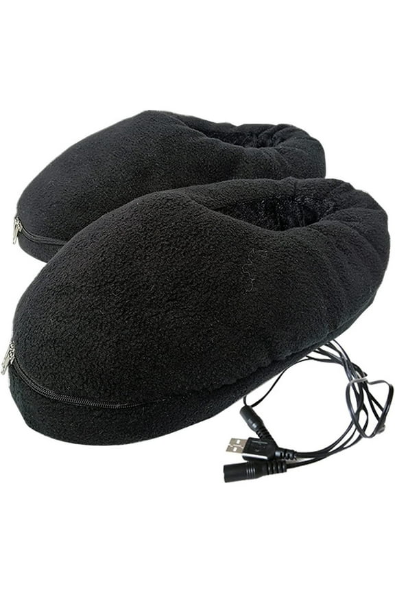 USB Electric Heated Slippers, Electric Heating Slippers Foot Heaters, Can Unpick and Wash, Fast Heating Technology Heating Pad Shoe Keep Foot Warmer for Winter Cold Weather One Pair