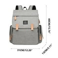 thumbnail image 1 of potrochi clearance Diaper Bags For Mom Large Capacity Backpacks Travel With Changer Bags Breastfeeding Baby Bags Maternity Solid Gray Fashion, 1 of 6