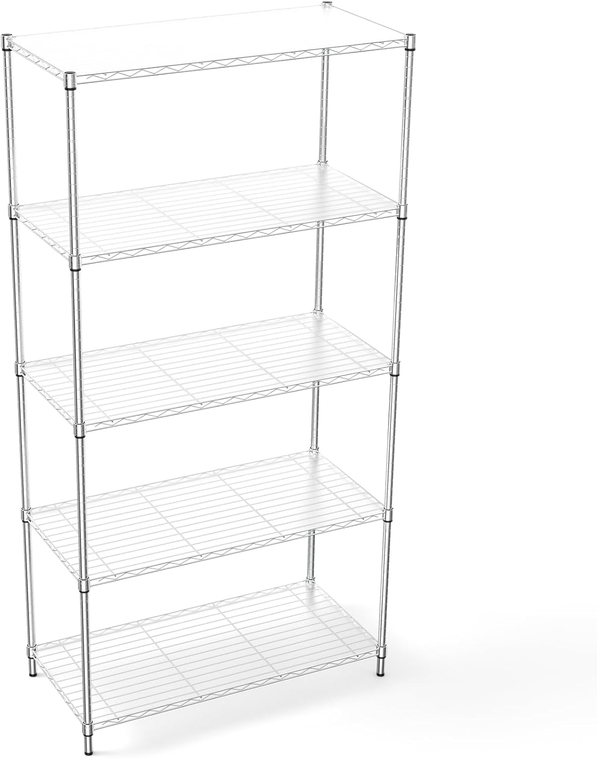 pouseayar 5 Tier Metal Garage Shelving Kitchen Shelves, 1750LBS NSF