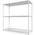 thumbnail image 1 of pouseayar Metal Shelf Wire Shelving Unit, 3 Tier NSF 1050lbs Capacity Heavy Duty Adjustable Storage Rack with Shelf Liners for Kitchen Garage Basement, 48" H x 48" L x 18" D - White, 1 of 17