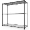 thumbnail image 1 of pouseayar Metal Shelf Wire Shelving Unit, 3 Tier NSF 1050lbs Capacity Heavy Duty Adjustable Storage Rack with Shelf Liners for Kitchen Garage Basement, 48" H x 48" L x 18" D - Black, 1 of 17
