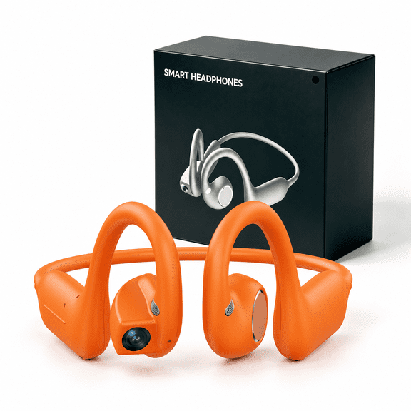 pov buds camera,pov buds fishing camera, 1080P HandsFree POV Camera,Bone Conduction and Bluetooth Sports Headphones, IP54 Water Resistant, for Boat Fishing, & Outdoor Adventures