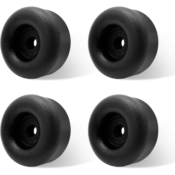 4 PCS Trailer Ramp Door Bumpers, 2.5"×2.5" Round Rubber Bumper Replacement with Hole, Durable Ramp Door Bump Stop Vibration Damping Pad for Cargo Hatch, Car Accessories