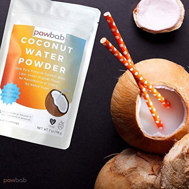 powbab Coconut Water Powder From 100 Organic Coconut. No Sugar Added