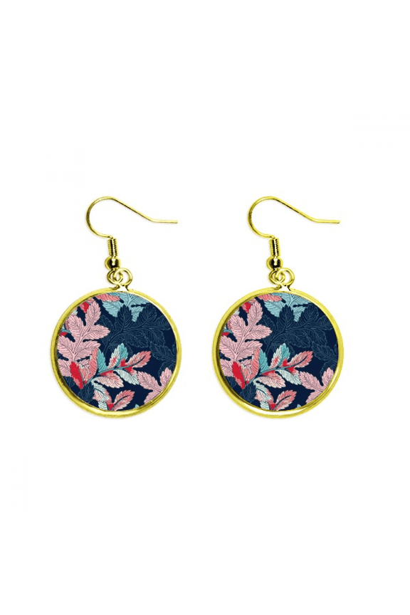 powdered drawing art earring dangle en drop earring jewelry woman