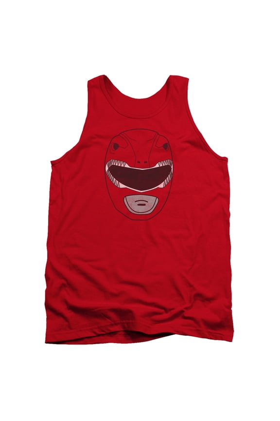 power rangers red ranger mask mens tank top shirt (red, medium)