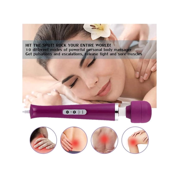 powerful handheld personal massager with 10 pulse settings, used to relieve full body massage of back massagers, deep tissues, neck, shoulder, waist, and leg muscles