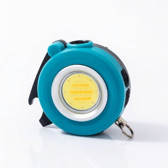 poyoelf Multifunctional EDC Keychain Flashlight Rechargeable, High Lumens COB Work Light, Mini Pocket Flashlight with Magnet Folding Bracket Bottle Opener for Hiking,Camping,Emergency