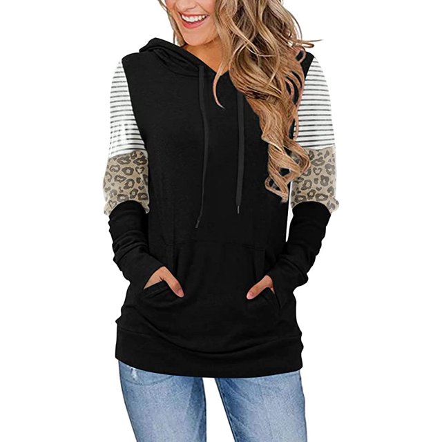 ppyoung Women's Casual Drawstring Pullover Long Sleeve Workout