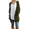 thumbnail image 1 of ppyoung Women's Loose Open Front Long Sleeve Solid Color Knit Cardigans Sweater Blouses with Pockets, 1 of 3