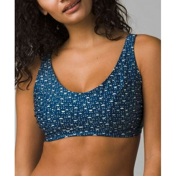 prAna Abella Size Small (S) 34 D-Cup Underwire Bikini Top Deep Indigo Cha Cha