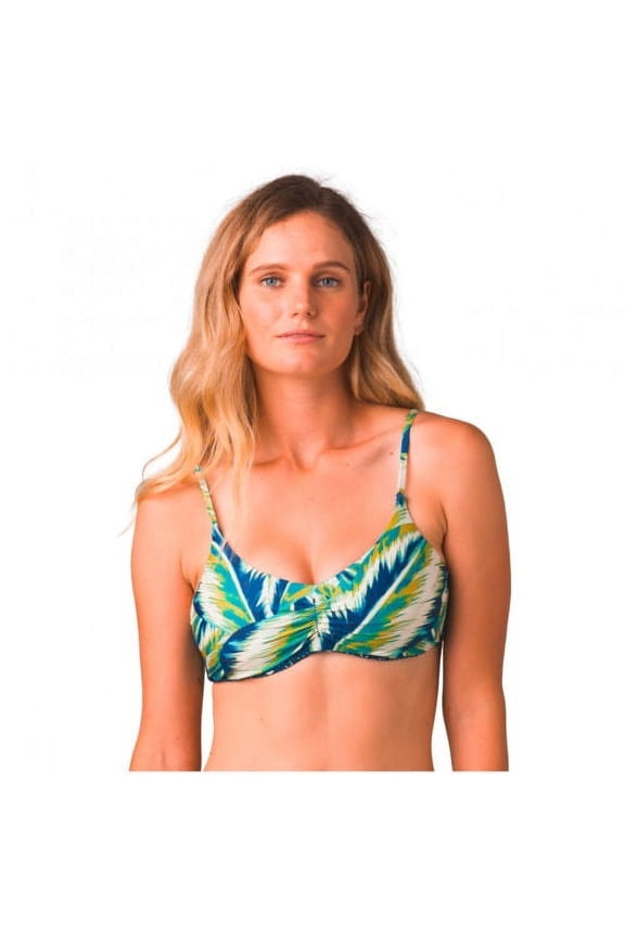 Jess Size Small (S) Reversible Front Shirring Bikini Top Tropic Panama