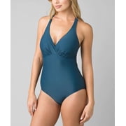prAna Kayana Size Small S 34 D-Cup Underwire Surplice Neck One Piece Atlantic
