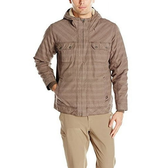 prAna Men's Apperson Jacket, Small, Mud Plaid