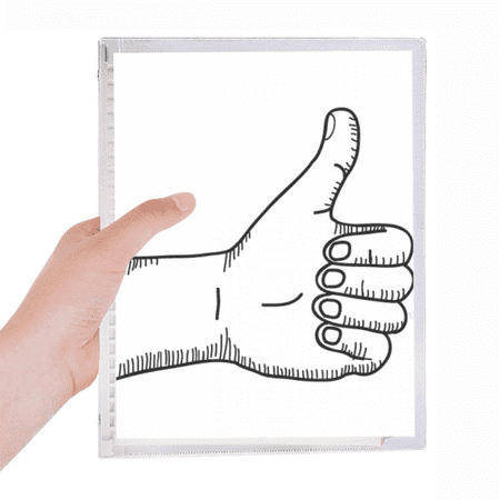 praise gesture line drawing pattern notebook loose diary refillable journal statiry
