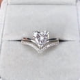 thumbnail image 1 of praposal ring heart cut 1.5 ct diamond womens 14k white gold plated, 1 of 2