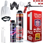 Spray Foam Insulation Kit, 30oz 1-Pack   Closed Cell Expanding Sealant with Applicator Gun & Cleaner