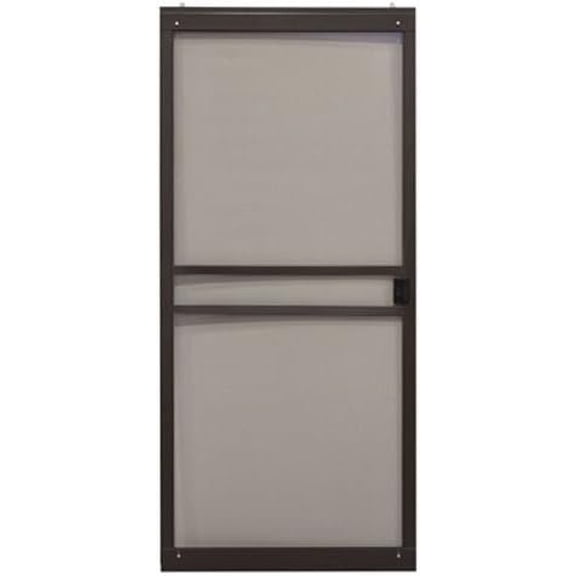 precision screen & security prod 3751bz3068 Branson Series, 36" Wide, Bronze, Adjustable, Patio Sliding Steel Screen Door