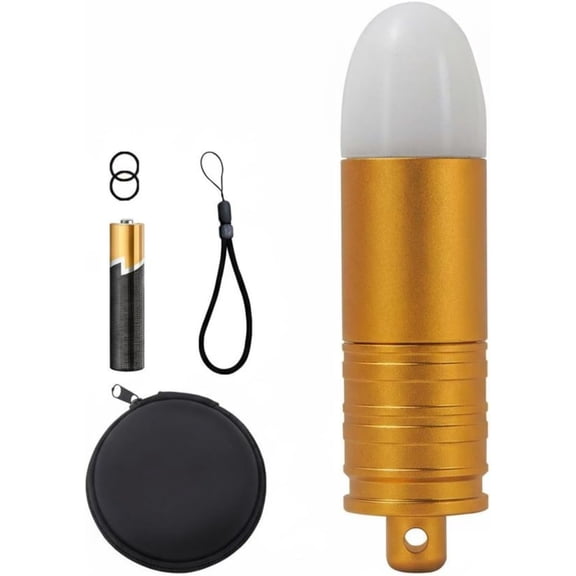 predolo LED Diving Beacon Light Long Runtime Underwater Flash On/Off Switch Night Lamp, Black