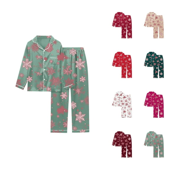 egyptian cotton pajama sets for women Printed Women's Long Sleeved Pajamas Pajamas