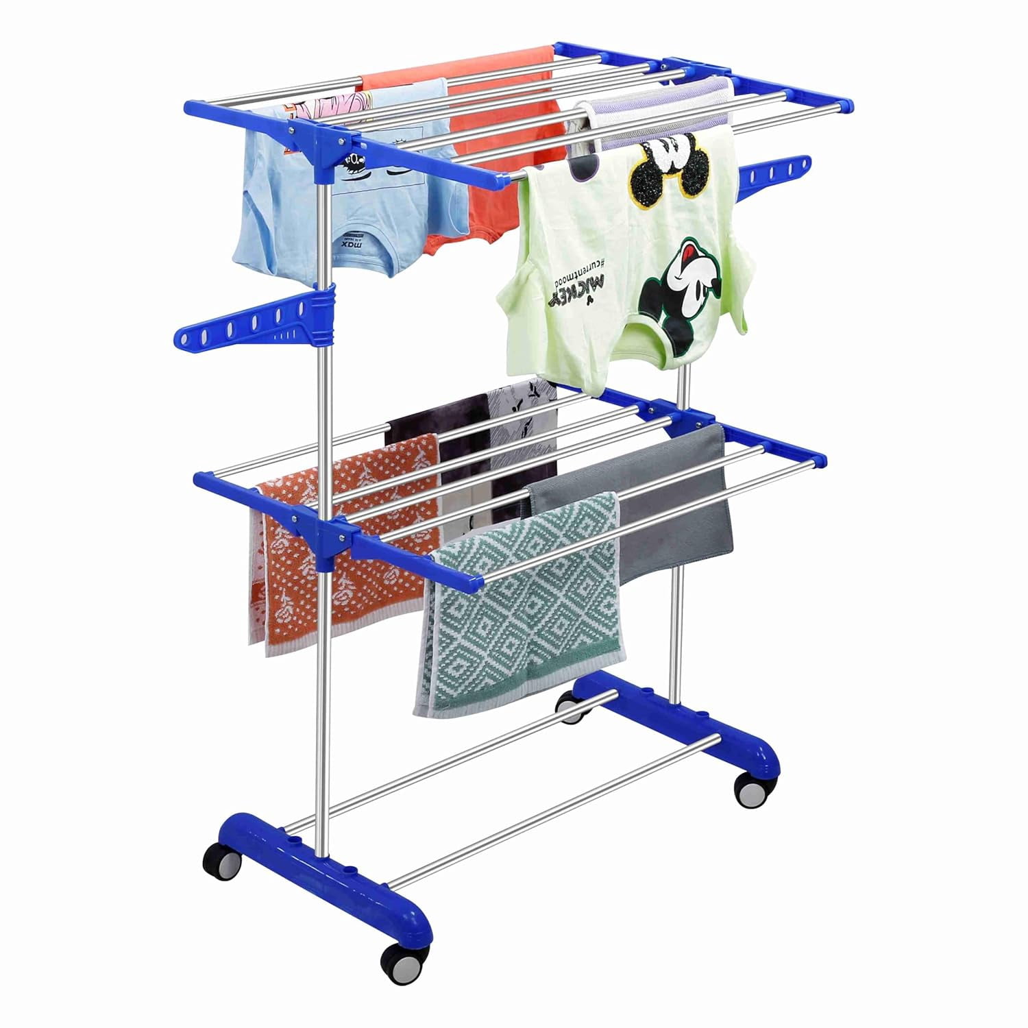 premuno Stainless Steel 2 Tier Cloth Drying Stand Laundry Drying Rack ...