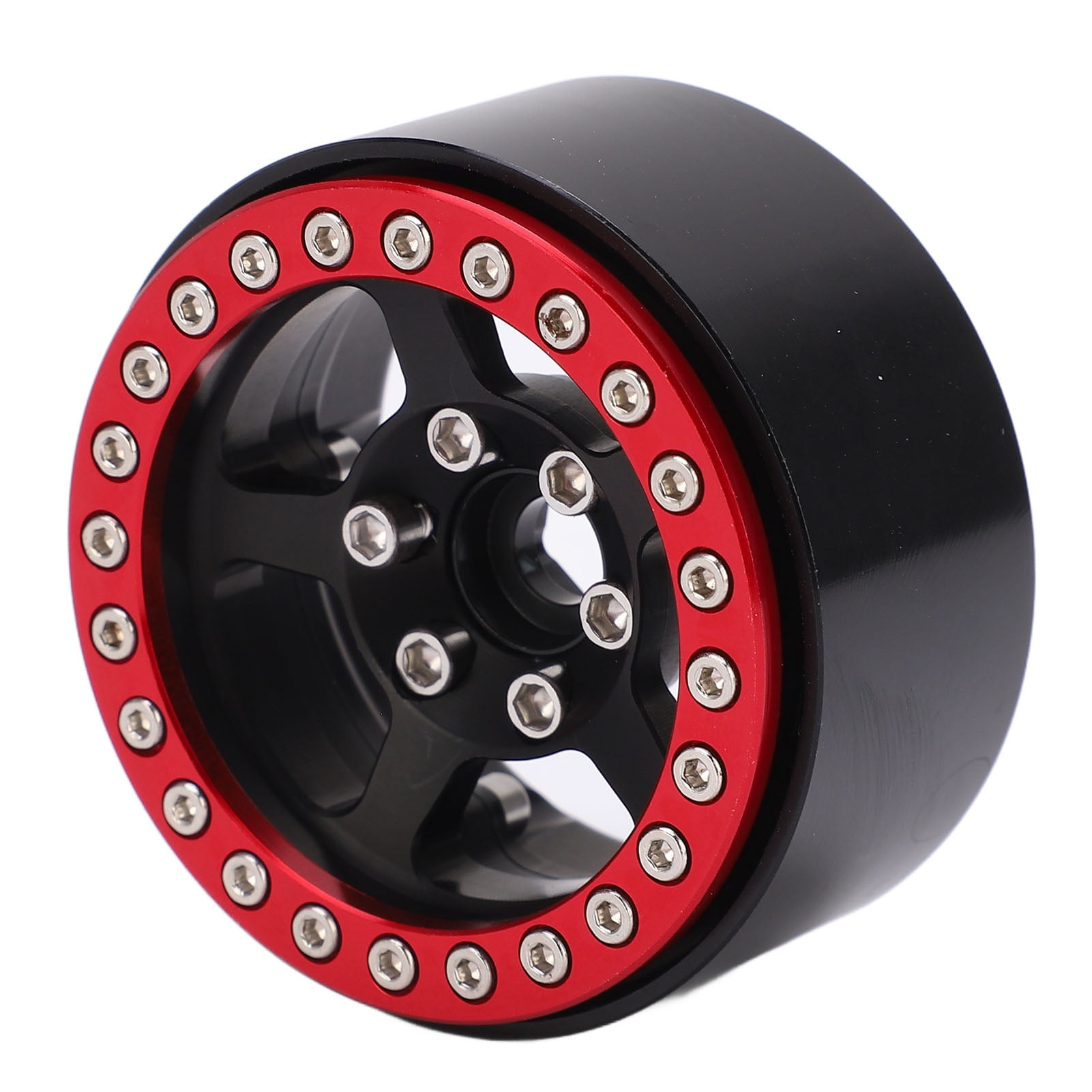 price crash 1.9 Inch Beadlock Wheels Aluminum Alloy 5 Hole Silver Rims
