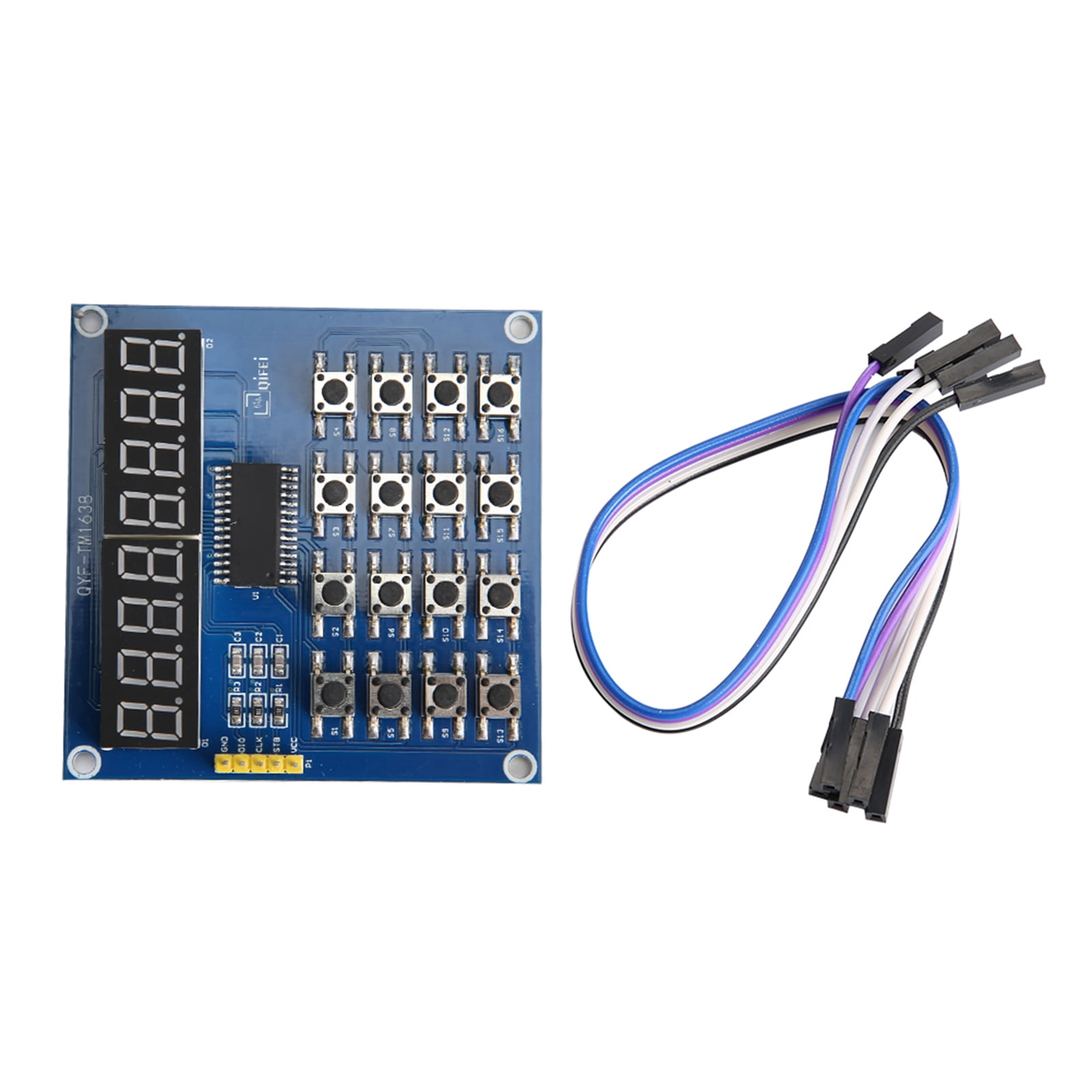 price crashTM1638 3-Wire MCU Control 8-bit LED 16 Keys Keyboard ...