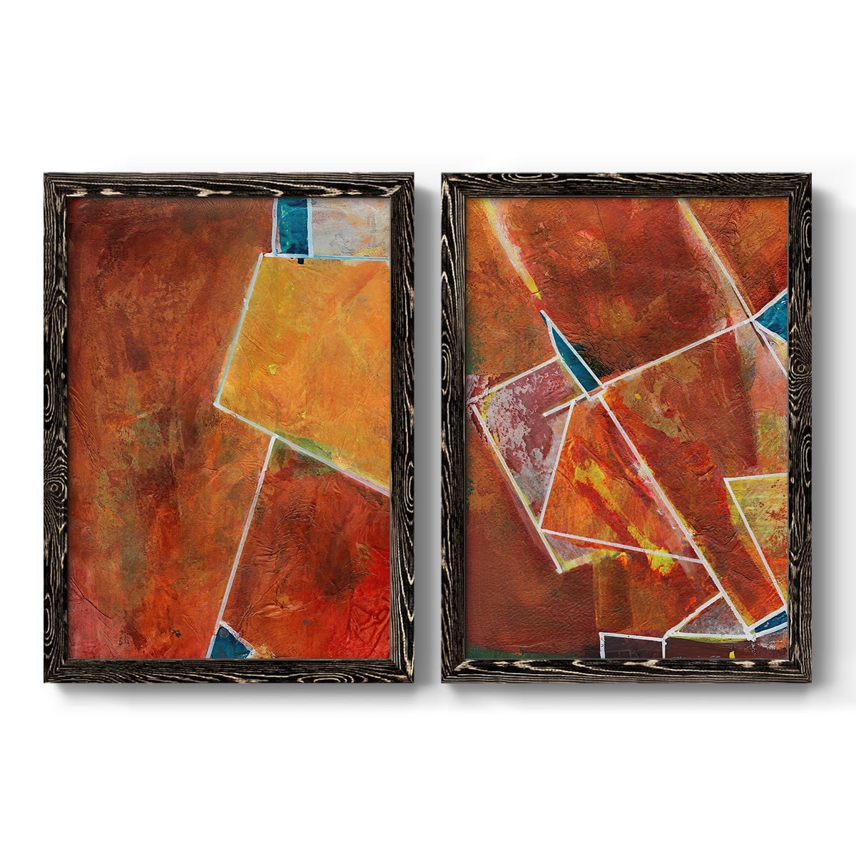 Primary Connection I - Premium Framed Canvas 2 Piece Set - Ready to Hang