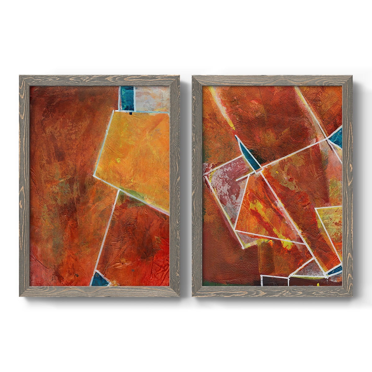 Primary Connection I - Premium Framed Canvas 2 Piece Set - Ready to Hang
