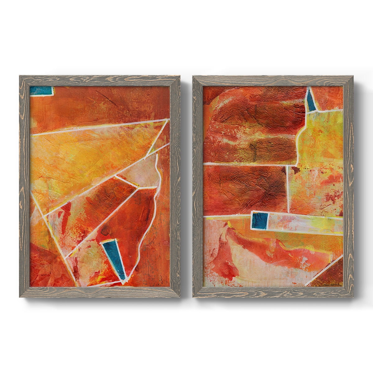 Primary Connection III - Premium Framed Canvas 2 Piece Set - Ready to Hang