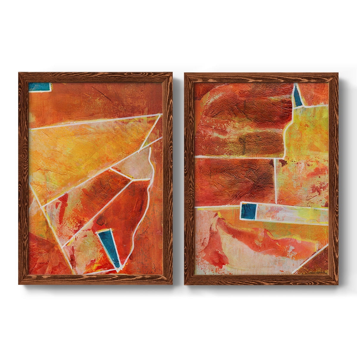 Primary Connection III - Premium Framed Canvas 2 Piece Set - Ready to Hang