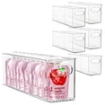 thumbnail image 1 of primebox Plastic Food Storage 6 Pack Clear Container Bin with Handles for Organizing Kitchen, Pantry, Refrigerator, Freezer, Pantry, Cabinet, Closet, Bathroom. 16”x4”x5”, 1 of 7