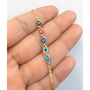 UNKNOWN primejewelry269 - Newborn Baby Childrens Boys Girls 14K Gold Filled Evil Eye Baby Bracelet Luck Valentino Link