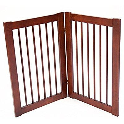 Walnut Wood 30" Tall Pet Gate Extension with Door