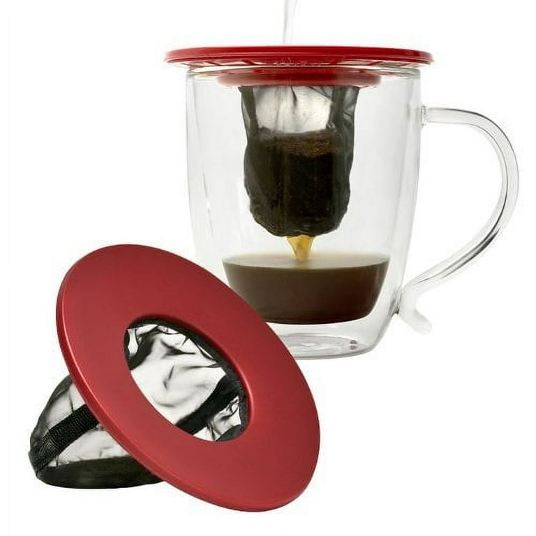 primula single serve coffee brew buddy nearly universal fit ideal for travel reusable fine mesh filter red