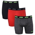 thumbnail image 1 of prince Mens Performance Boxer Briefs - 3-Pack Performance Fit Stretch Underwear No Fly Breathable Moisture Management, 1 of 4