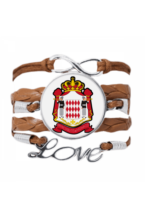 principality of monaco national emblem bracelet love chain ornament wristband