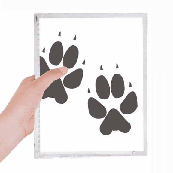 print animal claw outline protect animal notebook loose diary refillable journal statiry